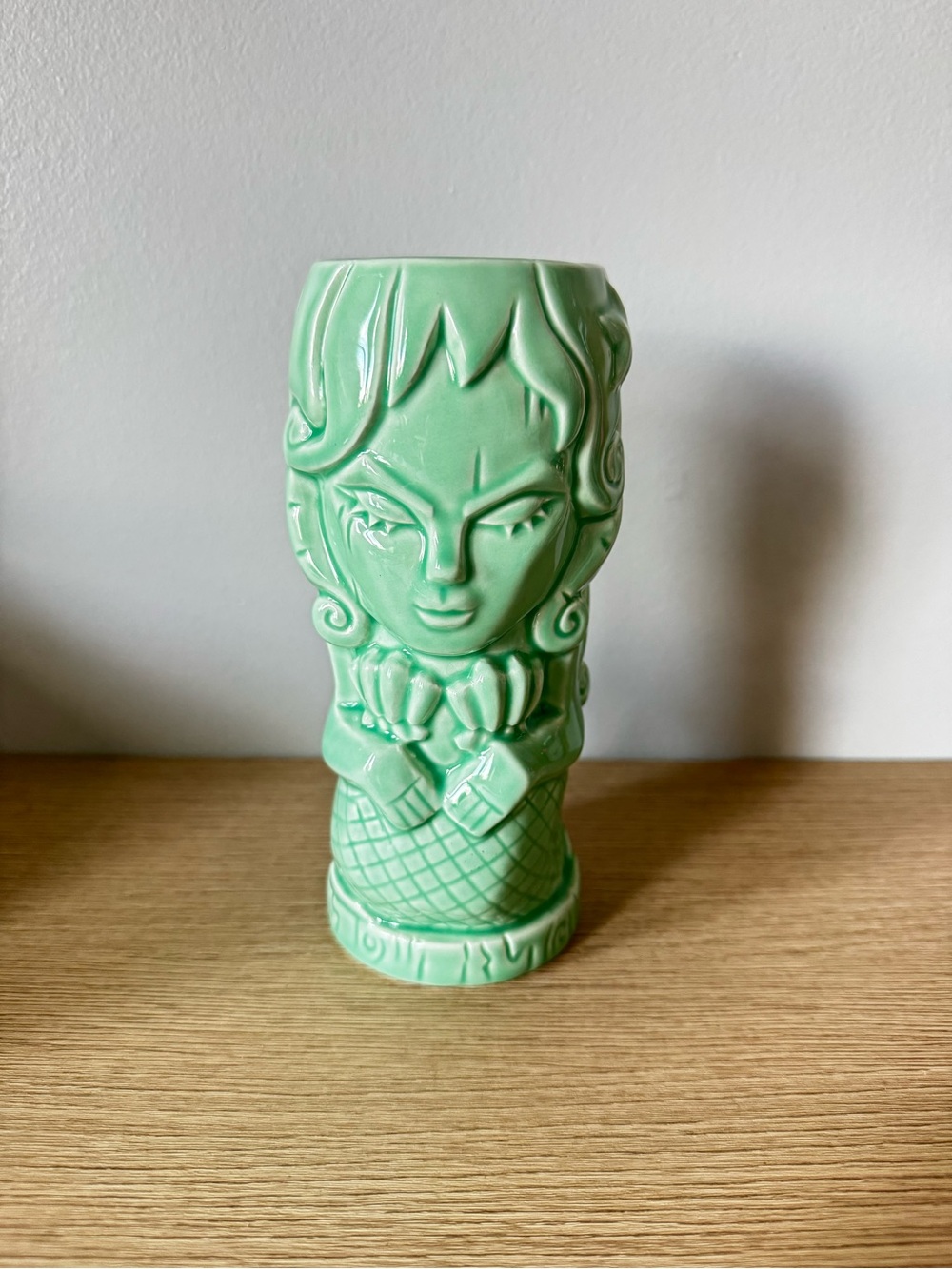 Mint Green Ceramic Mermaid Tiki Mug